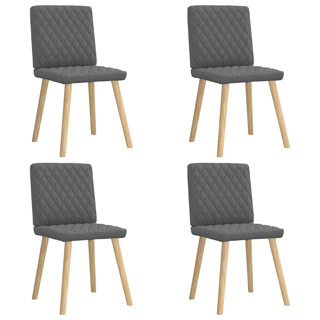 vidaXL Dining Chairs 4 pcs fabric light grey