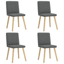 vidaXL Dining Chairs 4 pcs fabric light grey