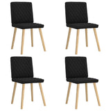 vidaXL Dining Chairs 4 pcs fabric light grey