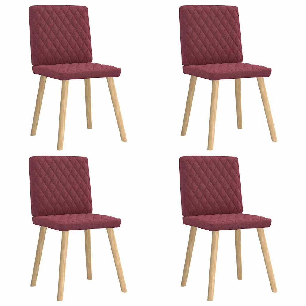 vidaXL Dining Chairs 4 pcs fabric light grey