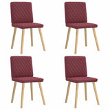 vidaXL Dining Chairs 4 pcs fabric light grey