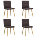 vidaXL Dining Chairs 4 pcs fabric light grey