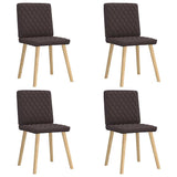 vidaXL Dining Chairs 4 pcs fabric light grey