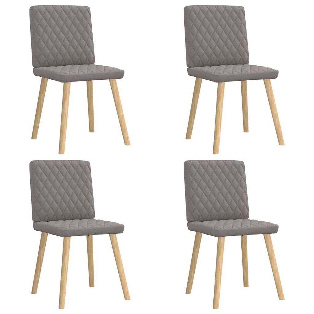 vidaXL Dining Chairs 4 pcs fabric light grey