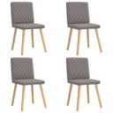 vidaXL Dining Chairs 4 pcs fabric light grey