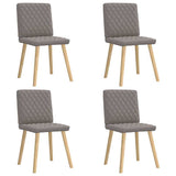 vidaXL Dining Chairs 4 pcs fabric light grey