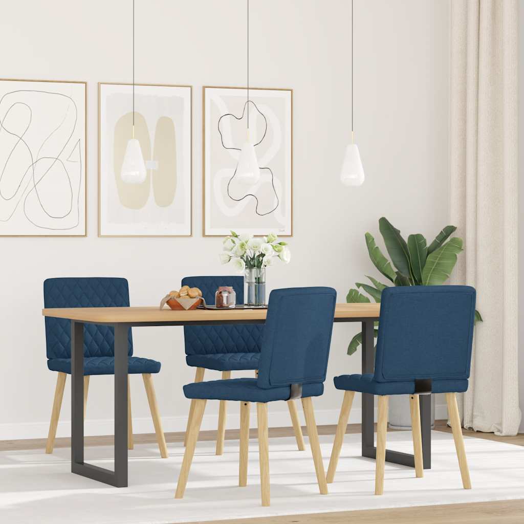 vidaXL Dining Chairs 4 pcs fabric light grey