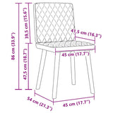 vidaXL Dining Chairs 4 pcs fabric light grey