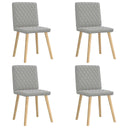 vidaXL Dining Chairs 4 pcs fabric light grey