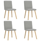 vidaXL Dining Chairs 4 pcs fabric light grey