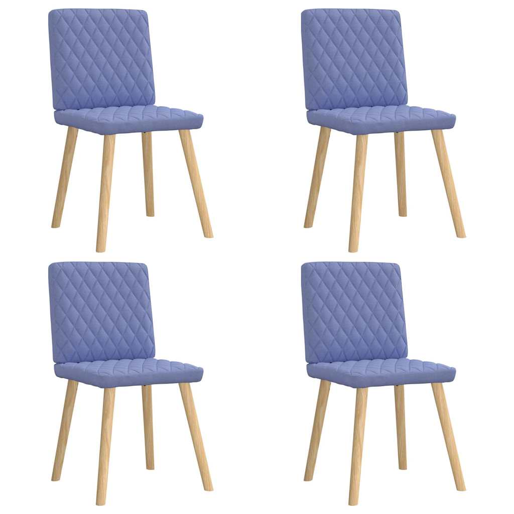 vidaXL Dining Chairs 4 pcs fabric light grey