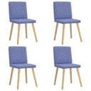vidaXL Dining Chairs 4 pcs fabric light grey