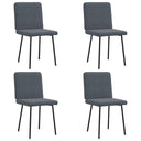 vidaXL Eetkamerstoelen 4 st fluweel lichtgrijs