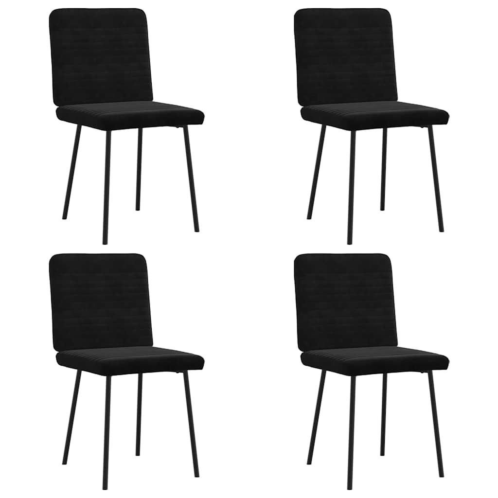 vidaXL Eetkamerstoelen 4 st fluweel lichtgrijs