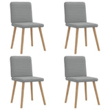 vidaXL Dining Chairs 4 pcs fabric light grey