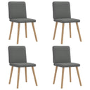 vidaXL Dining Chairs 4 pcs fabric light grey