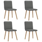 vidaXL Dining Chairs 4 pcs fabric light grey
