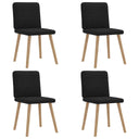 vidaXL Dining Chairs 4 pcs fabric light grey