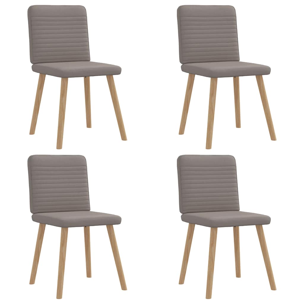 vidaXL Dining Chairs 4 pcs fabric light grey