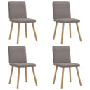 vidaXL Dining Chairs 4 pcs fabric light grey