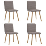 vidaXL Dining Chairs 4 pcs fabric light grey