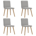 vidaXL Dining Chairs 4 pcs fabric light grey