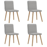 vidaXL Dining Chairs 4 pcs fabric light grey