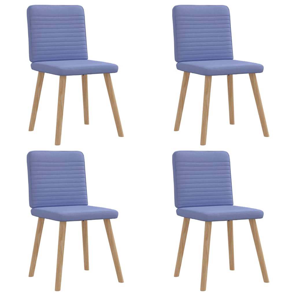 vidaXL Dining Chairs 4 pcs fabric light grey