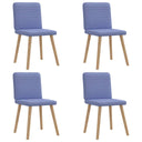 vidaXL Dining Chairs 4 pcs fabric light grey