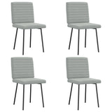 vidaXL Eetkamerstoelen 4 st fluweel lichtgrijs