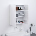 vidaXL Badkamerkast met spiegel 60x15x75 cm MDF glanzend zwart