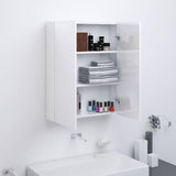 vidaXL Badkamerkast met spiegel 60x15x75 cm MDF glanzend zwart