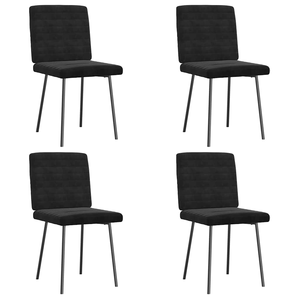 vidaXL Eetkamerstoelen 4 st fluweel lichtgrijs