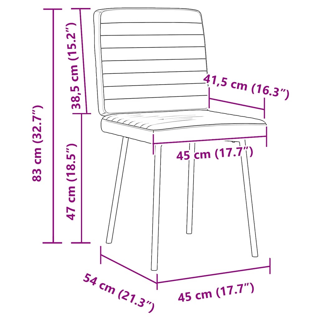 vidaXL Eetkamerstoelen 4 st fluweel lichtgrijs