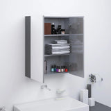 vidaXL Badkamerkast met spiegel 60x15x75 cm MDF glanzend zwart