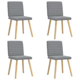 vidaXL Eetkamerstoelen 4 st stof lichtgrijs