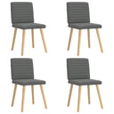 vidaXL Eetkamerstoelen 4 st stof lichtgrijs