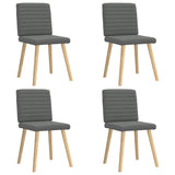 vidaXL Eetkamerstoelen 4 st stof lichtgrijs