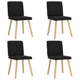 vidaXL Eetkamerstoelen 4 st stof lichtgrijs