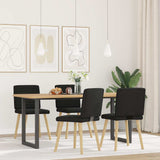 vidaXL Eetkamerstoelen 4 st stof lichtgrijs