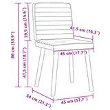 vidaXL Eetkamerstoelen 4 st stof lichtgrijs