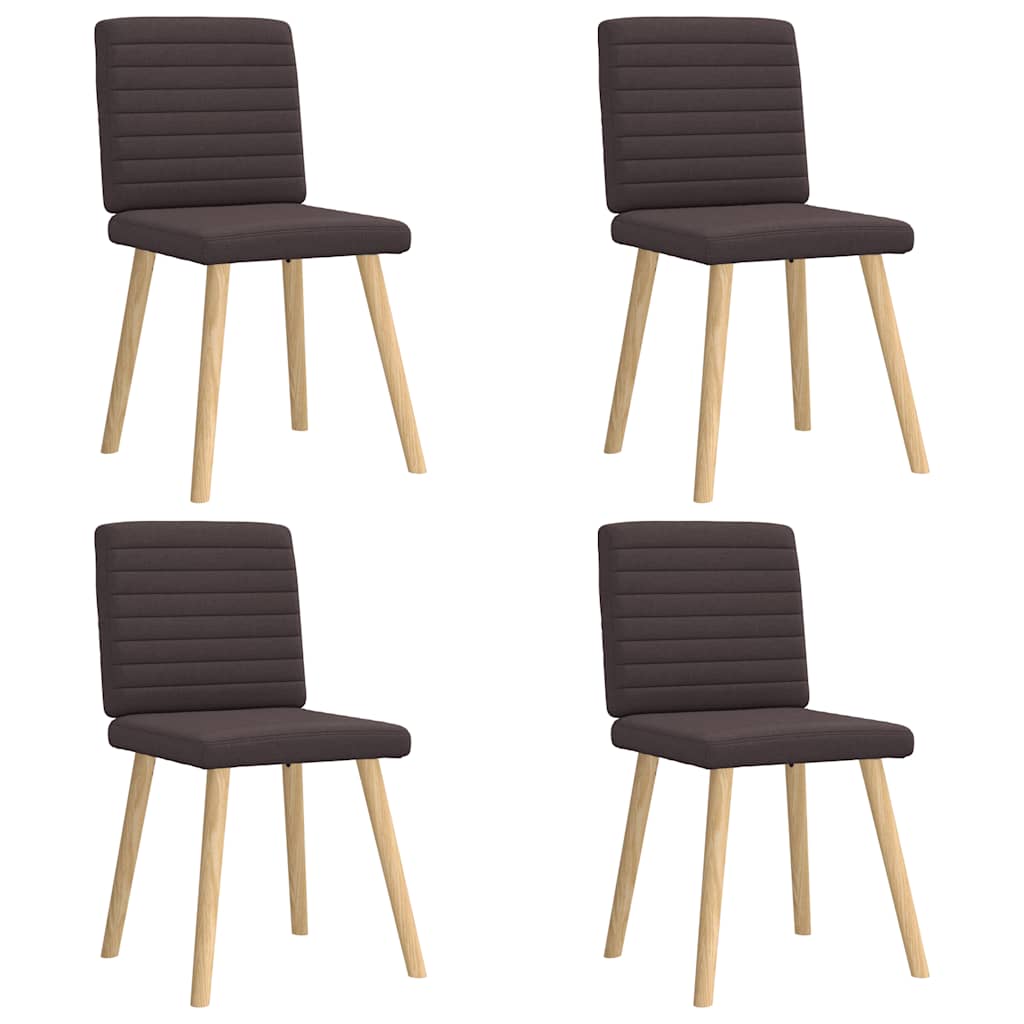 vidaXL Eetkamerstoelen 4 st stof lichtgrijs