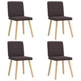 vidaXL Eetkamerstoelen 4 st stof lichtgrijs