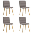vidaXL Eetkamerstoelen 4 st stof lichtgrijs