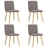 vidaXL Eetkamerstoelen 4 st stof lichtgrijs