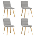 vidaXL Eetkamerstoelen 4 st stof lichtgrijs