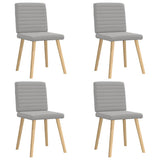 vidaXL Eetkamerstoelen 4 st stof lichtgrijs