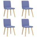 vidaXL Eetkamerstoelen 4 st stof lichtgrijs