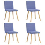 vidaXL Eetkamerstoelen 4 st stof lichtgrijs