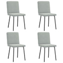 vidaXL Eetkamerstoelen 4 st fluweel lichtgrijs
